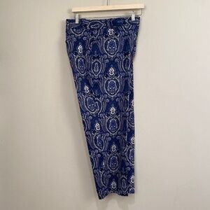 Talbots Paisley Cropped Pants, Size 14